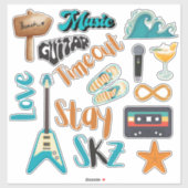 SKZタイムアウト（ブルーバー）カスタムカットビニールシール シール (シート)