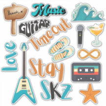 SKZタイムアウト（ブルーバー）カスタムカットビニールシール