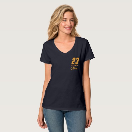 SLACK RACING - WOMENS V-NECK Tシャツ (正面フル)