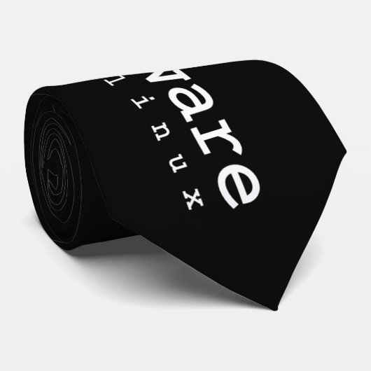 SlackwareのLinuxのタイ-黒 ネクタイ (ロール)