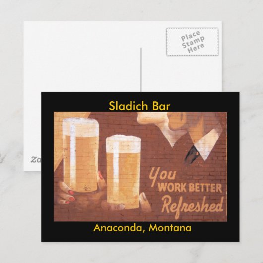 Sladichのバーの郵便はがき ポストカード (正面/裏面)