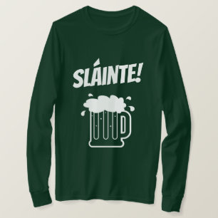 Sláinteの長い袖の緑のSt patricks dayのワイシャツ Tシャツ