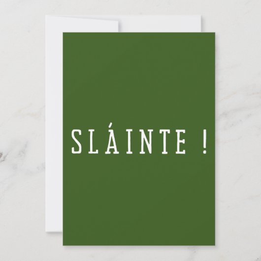 Slainte - 聖パトリックの日 招待状 (正面)