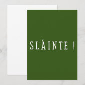 Slainte - 聖パトリックの日 招待状 (正面/裏面)