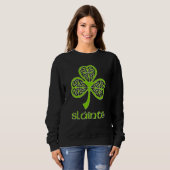 Sláinte Celtic Knot C St Patrick's Day Gaelic Slai スウェットシャツ (正面フル)