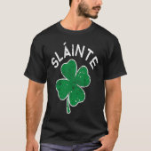 Slainte Drinking Lucky C St Patrick's Day Distress Tシャツ (正面)