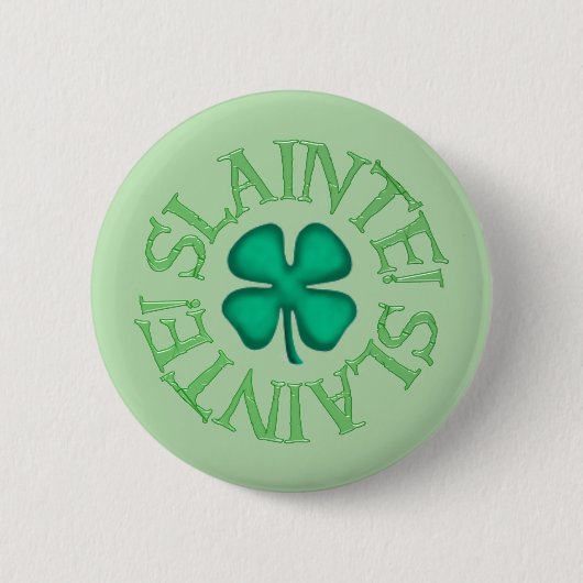 Slainte green button 缶バッジ (正面)