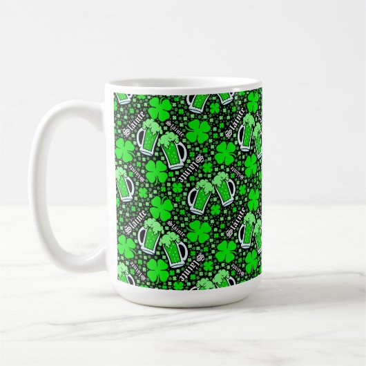 Slainte Green Drinks、Clovers St. Patrick's Day コーヒーマグカップ (左)