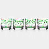 Sláinte Lucky Irish Shamrocks Design Personalized ウイスキーグラス (正面)