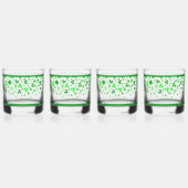 Sláinte Lucky Irish Shamrocks Design Personalized ウイスキーグラス (左)