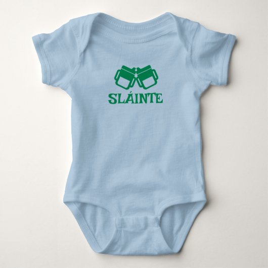 SLÁINTE sippy blue bodysuit  ベビーボディスーツ (正面)