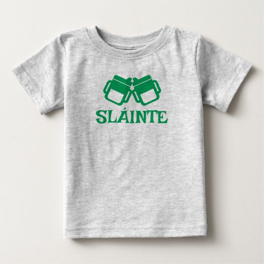 SLÁINTE sippy gray tee ベビーTシャツ (正面)