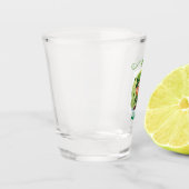 Slainte with a leprechaun toasting on a shot glass ショットグラス (左)