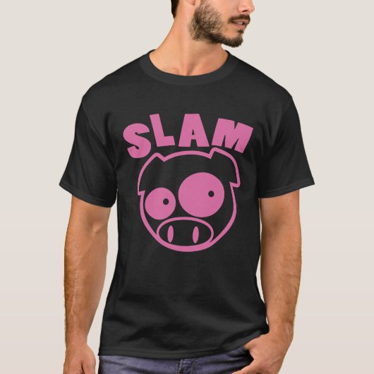 SLAMのブタのslampigのTシャツ Tシャツ (正面)