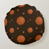 Slam Dunk Basketball Pattern Sports ラウンドクッション (裏面)