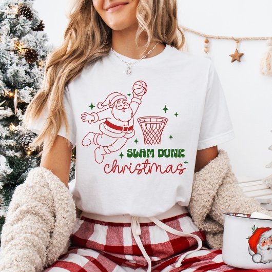 Slam Dunk Christmas Basketball Tシャツ