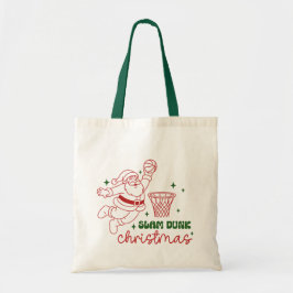 Slam Dunk Christmas Cute Basketball Santa トートバッグ