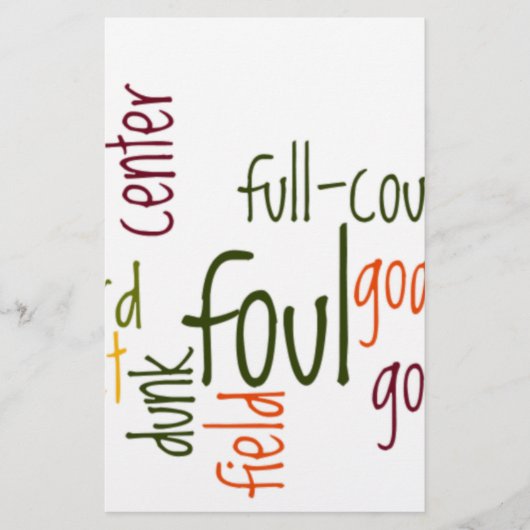 Slam Dunk Dreams:バスケットボール – チャンピオンズゲーム 便箋 (正面)