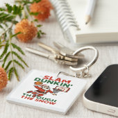 Slam Dunkin Through The Snow- Christmas Basketball キーホルダー (正面右)