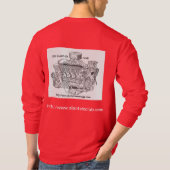 SLANT-SIXクラブ長袖のTシャツ Tシャツ (裏面)