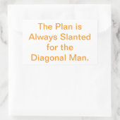 Slanted Plan Diagonal Man Hankamer Artjunkhaus Fun 長方形シール (バッグ)