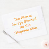 Slanted Plan Diagonal Man Hankamer Artjunkhaus Fun 長方形シール (封筒)