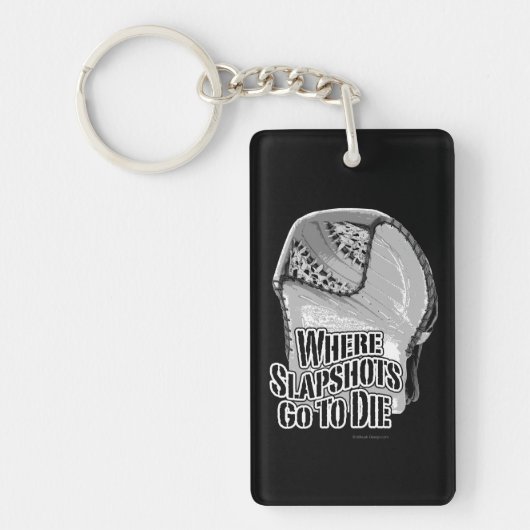 Slapshotsが死ぬことを行くところ(ホッケー) キーホルダー (正面)