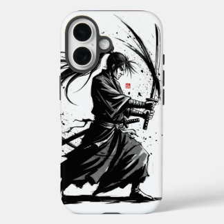 Slash of the Wind: The Ink Samurai　「風を斬る — 墨の侍」 iPhone 16ケース