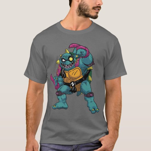 Slash the mutant Snapping turtle villain vintage Tシャツ (正面)