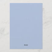 Slate Blue Airy Bloom Wedding 招待状 (裏面)