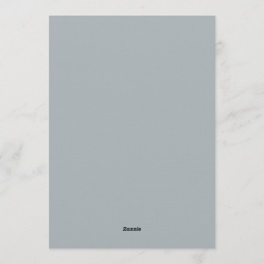 Slate Blue Alluring Winter Wedding 招待状 (裏面)