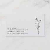 Slate Blue Botanical Sprig 名刺 (裏面)