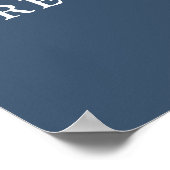 Slate Blue Burgundy White Rehearsal Dinner Welcome ポスター (角)