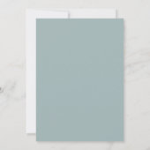 Slate Blue Ethereal Floral Wedding 招待状 (裏面)