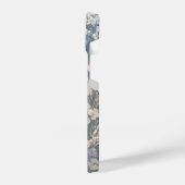 Slate Blue Floral Personalized  iPhoneケース (左側面)