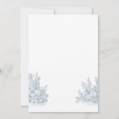 Slate Blue French Country Wedding Photo Invitation 招待状 (裏面)