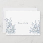Slate Blue French Country Wedding Save The Date (裏面)
