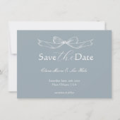 Slate Blue French Country Wedding Save The Date (正面)