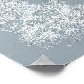 Slate Blue French Country Wedding Welcome Poster ポスター (角)