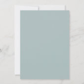 Slate Blue Misty Floral Wedding 招待状 (裏面)