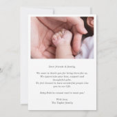 Slate Blue Photo Collage Baby Announcement Card 招待状 (裏面)