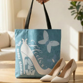 Slate Blue Shoe And Butterfly トートバッグ