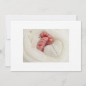 Slate Blue Thank You Photo Baby Announcement Card 招待状 (裏面)