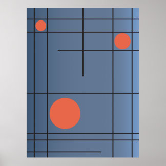 Slate Drift No. 1 — モダンジオメトリック ウォールアート ポスト