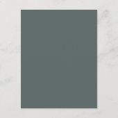 Slate Gray-Green Wedding Details Card with QR Code エンクロージャーカード (裏面)