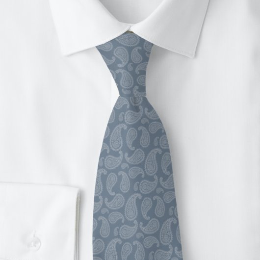 Slate Gray Paisley ネクタイ