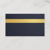 Slate Navy Blue Gold House Real Estate Broker  名刺 (裏面)