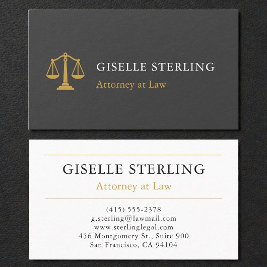 Slate Professional Attorney Law Firm Stone 名刺