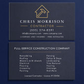 Slate Stone Building Construction Navy Blue   名刺