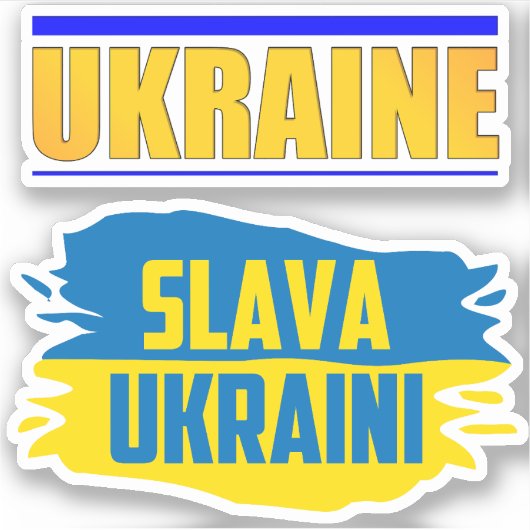 Slava Ukraini, Glory to Ukraine シール (正面)
